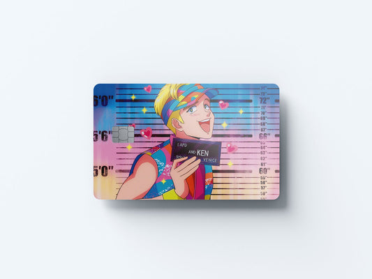 Watercolor ken design | credit card sticker | small chip | credit card skin for nursery and home wall decor.