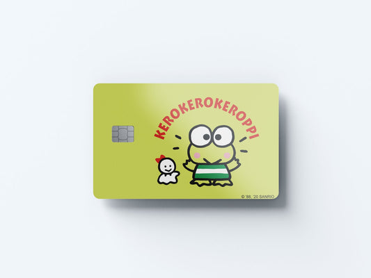Watercolor keroppi and friend design | credit card sticker | small chip | credit card skin for nursery and home wall decor.