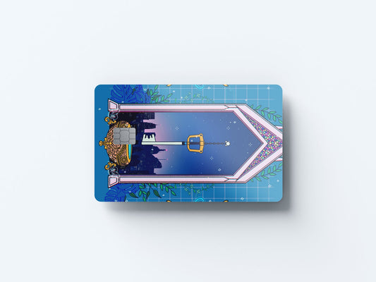 Watercolor kingdom lofi design | credit card sticker | small chip | credit card skin for nursery and home wall decor.