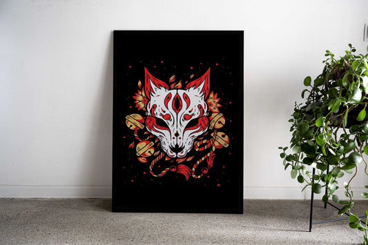 kitsune mask art Asian Style Poster | Wall Art for Home & Office | High-Quality Print - High-Quality Visual Display
