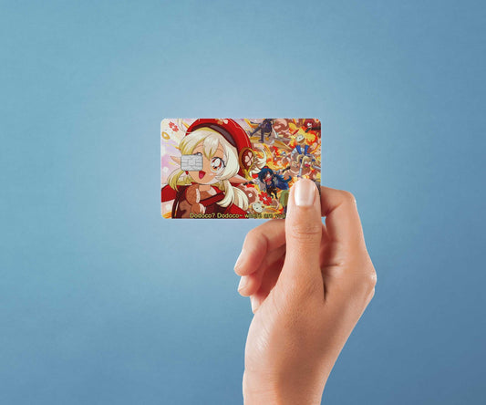 Watercolor klee kaboom design | credit card sticker | small chip | credit card skin for nursery and home wall decor.