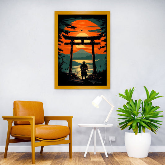 knight samurai Asian Style Poster | Wall Art for Home & Office | High-Quality Print - High-Quality Visual Display
