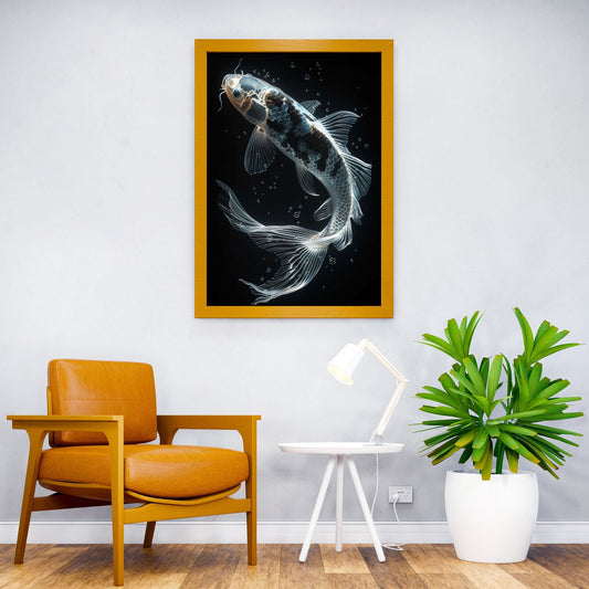 koi fish Jin Li Asian Style Poster | Wall Art for Home & Office | High-Quality Print - High-Quality Visual Display