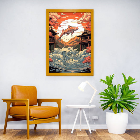 koi japanese landscapes Asian Style Poster | Wall Art for Home & Office | High-Quality Print - High-Quality Visual Display