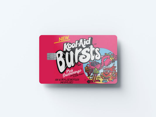 Watercolor kool aid burst design | credit card sticker | small chip | credit card skin for nursery and home wall decor.