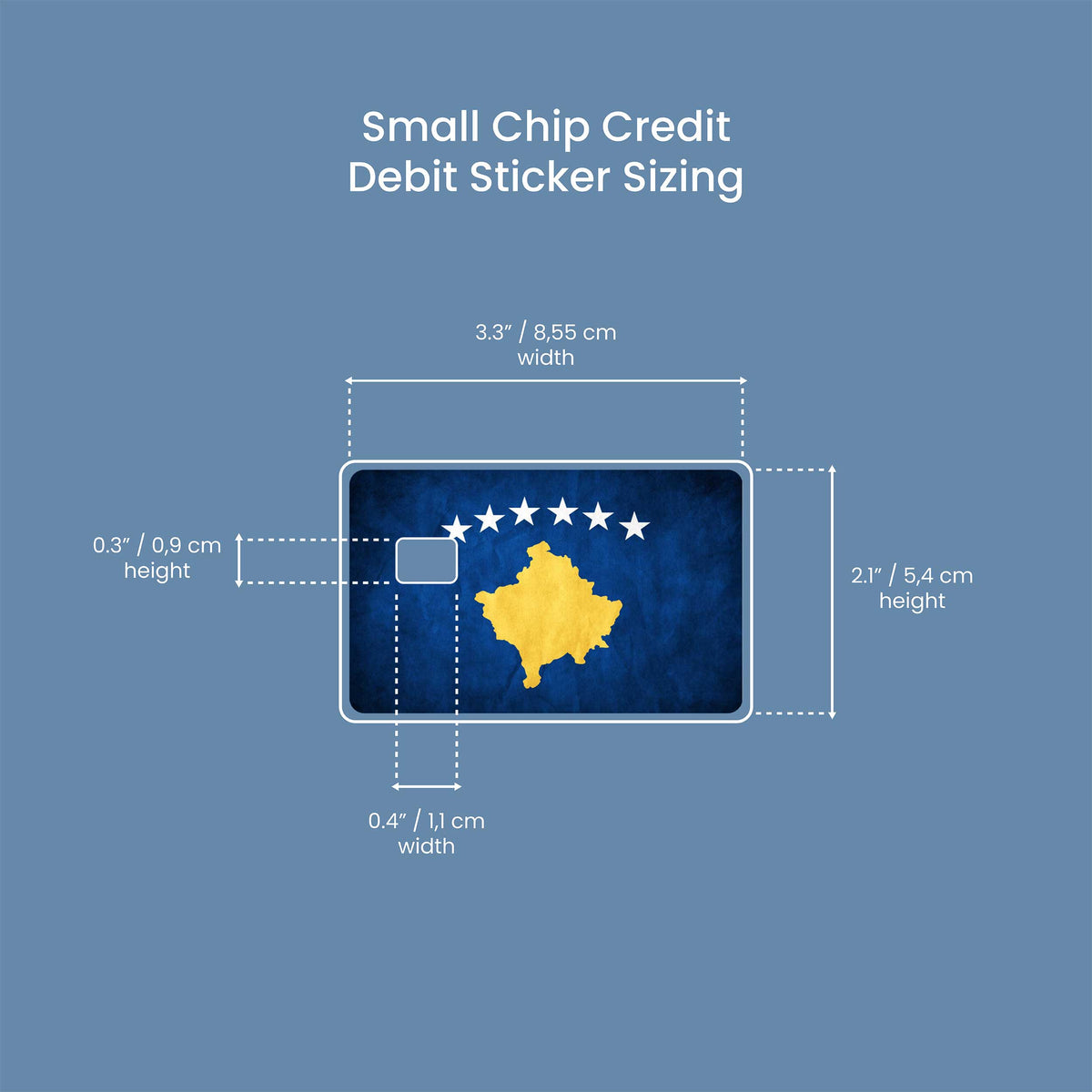 Kosovo - Premium Vinyl Credit Card Skin Cover by Wonderwallsboutique