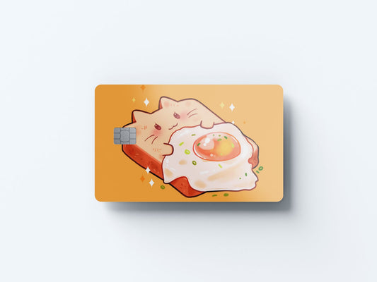 Watercolor lazy toast design | credit card sticker | small chip | credit card skin for nursery and home wall decor.