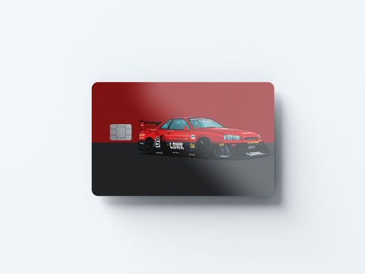 Watercolor lb works skyline design | credit card sticker | small chip | credit card skin for nursery and home wall decor.
