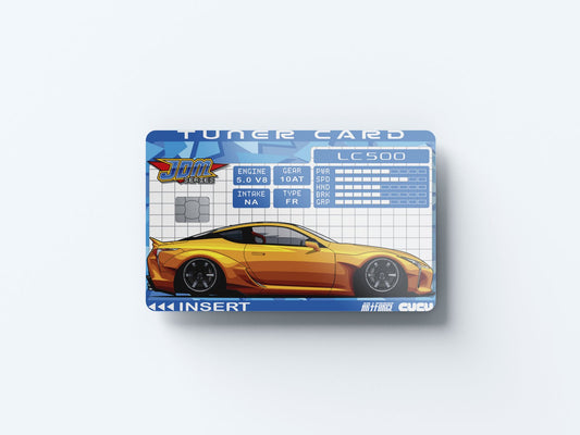 Watercolor lc500 tuner card design | credit card sticker | small chip | credit card skin for nursery and home wall decor.