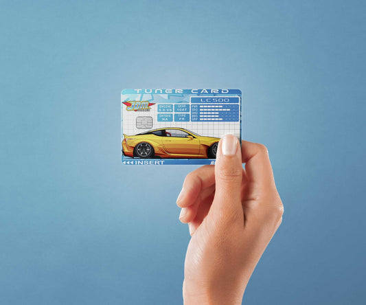 Watercolor lc500 tuner card design | credit card sticker | small chip | credit card skin for nursery and home wall decor.