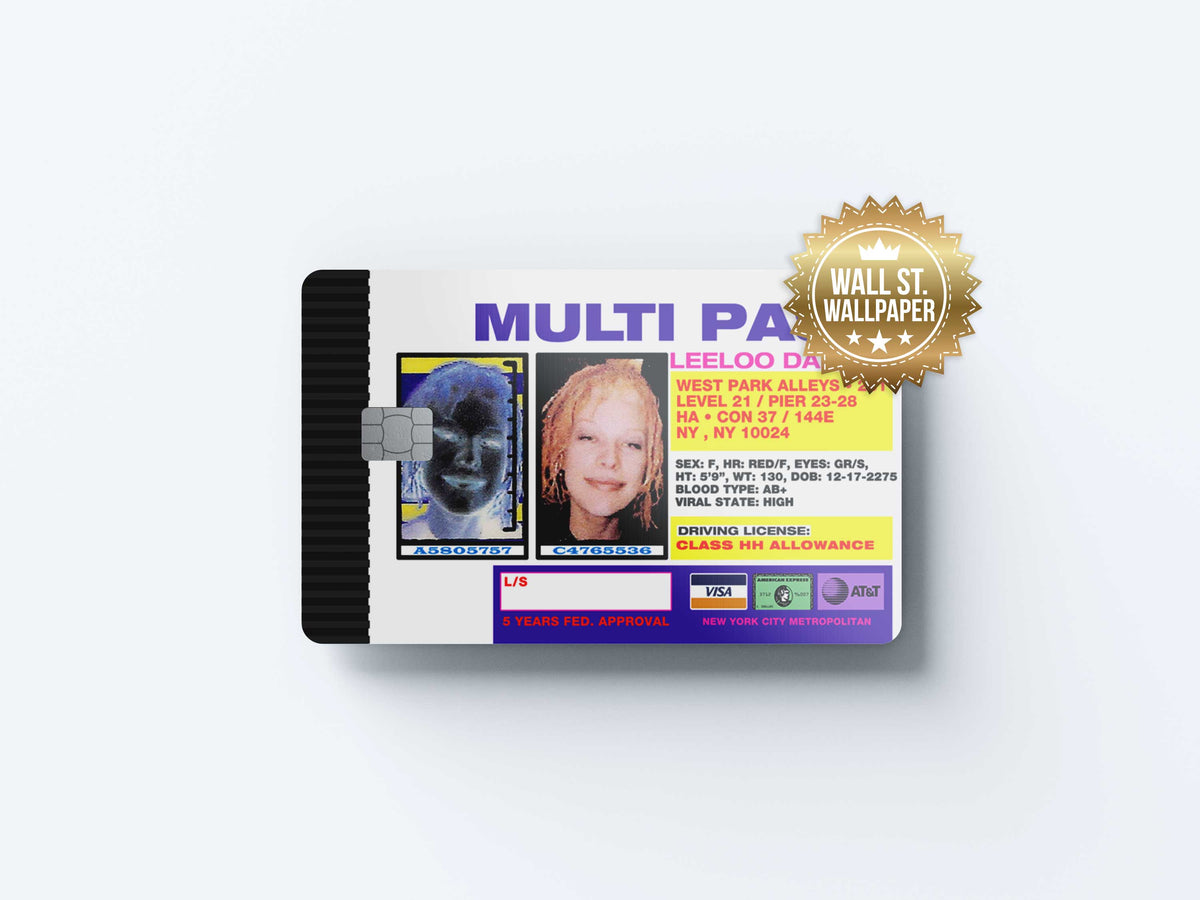 Leeloo Multipass - Premium Vinyl Credit Card Skin Cover by Wonderwallsboutique