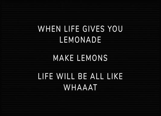 Watercolor lemonade poster for nursery and home wall decor.