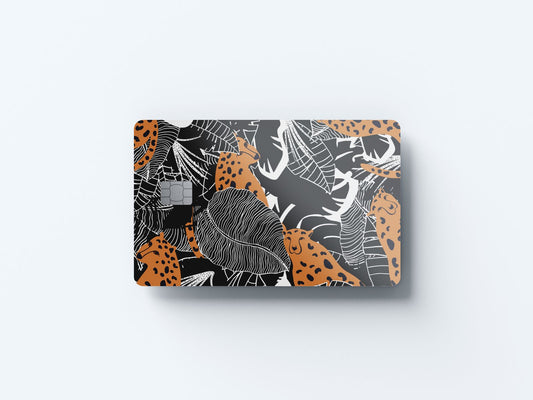Watercolor leopard design | credit card sticker | small chip | credit card skin for nursery and home wall decor.