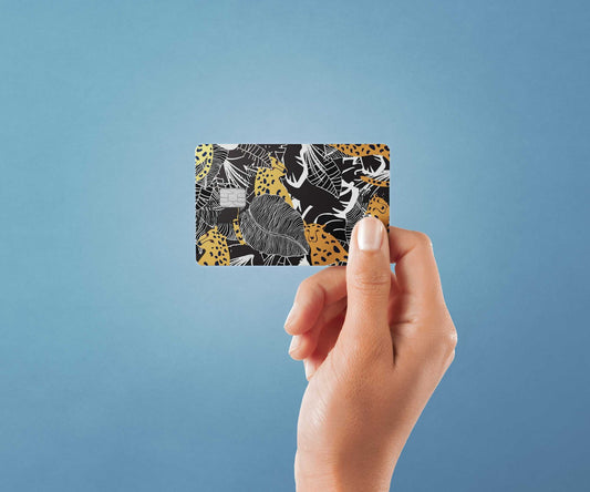 Watercolor leopard design | credit card sticker | small chip | credit card skin for nursery and home wall decor.