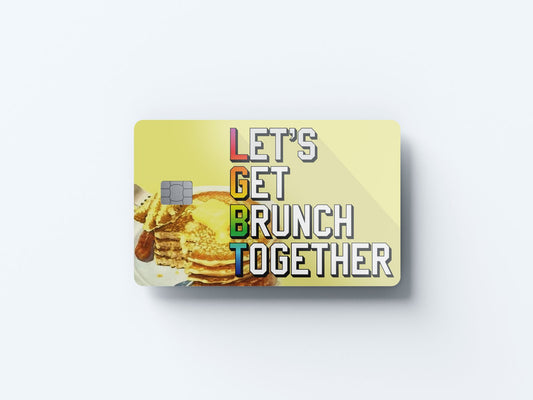 Watercolor let’s get brunch together design | credit card sticker | small chip | credit card skin for nursery and home wall decor.
