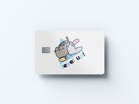 Watercolor level up design | credit card sticker | small chip | credit card skin for nursery and home wall decor.