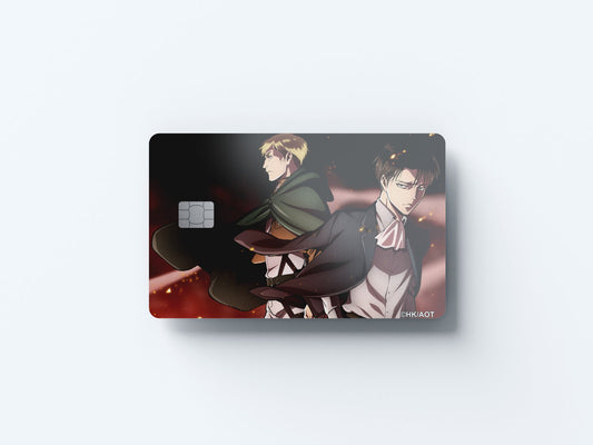 Watercolor levi and erwin design | credit card sticker | small chip | credit card skin for nursery and home wall decor.