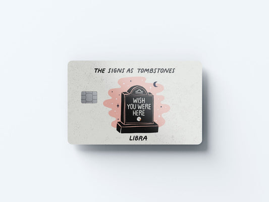 Watercolor libra as a tombstone design | credit card sticker | small chip | credit card skin for nursery and home wall decor.