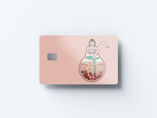 Watercolor lightbulb design | credit card sticker | small chip | credit card skin for nursery and home wall decor.