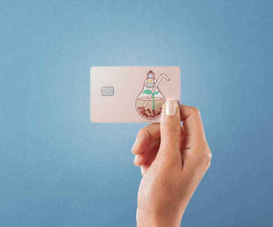 Watercolor lightbulb design | credit card sticker | small chip | credit card skin for nursery and home wall decor.