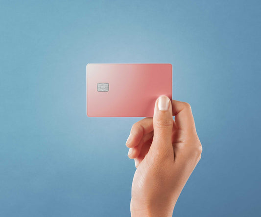 Watercolor light coral design | credit card sticker | small chip | credit card skin for nursery and home wall decor.