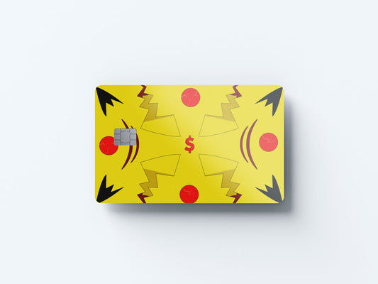 Watercolor lightning mouse design | credit card sticker | small chip | credit card skin for nursery and home wall decor.
