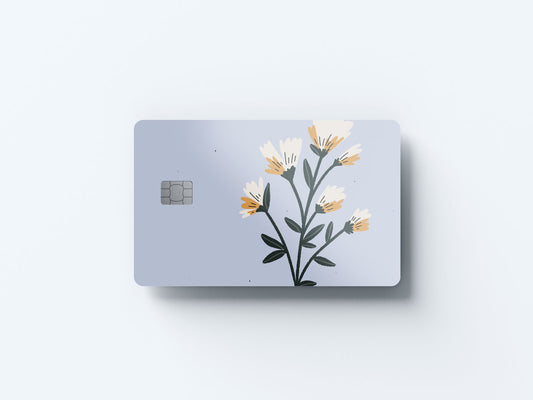 Watercolor lilac flowers design | credit card sticker | small chip | credit card skin for nursery and home wall decor.