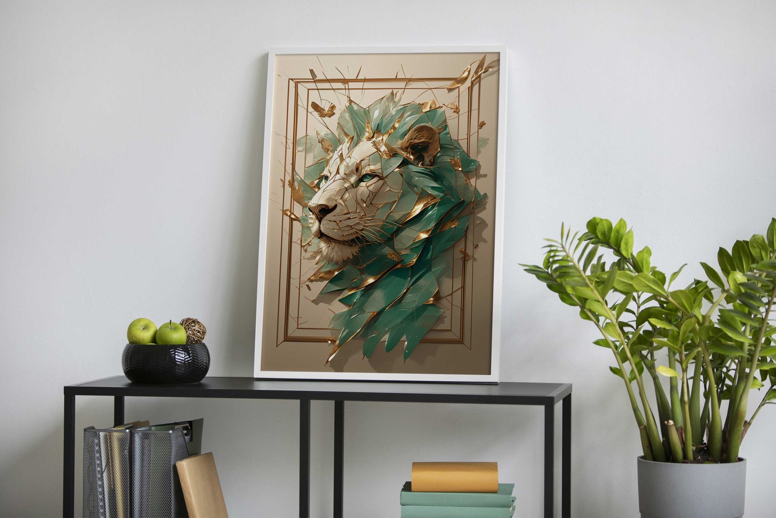 lion kintsugi art Asian Style Poster | Wall Art for Home & Office | High-Quality Print - High-Quality Visual Display