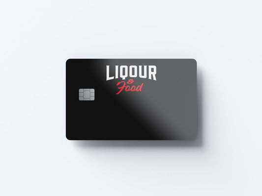 Watercolor liquor and food design | credit card sticker | small chip | credit card skin for nursery and home wall decor.