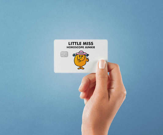 Watercolor little miss horoscope junkie design | credit card sticker | small chip | credit card skin for nursery and home wall decor.