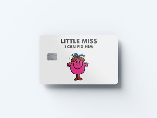 Watercolor little miss i can fix him design | credit card sticker | small chip | credit card skin for nursery and home wall decor.