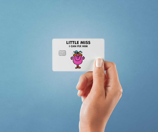 Watercolor little miss i can fix him design | credit card sticker | small chip | credit card skin for nursery and home wall decor.