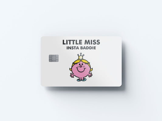 Watercolor little miss instabaddie design | credit card sticker | small chip | credit card skin for nursery and home wall decor.