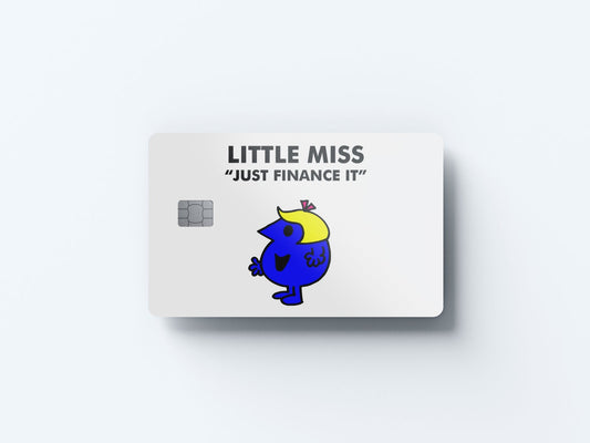 Watercolor little miss just finance it design | credit card sticker | small chip | credit card skin for nursery and home wall decor.