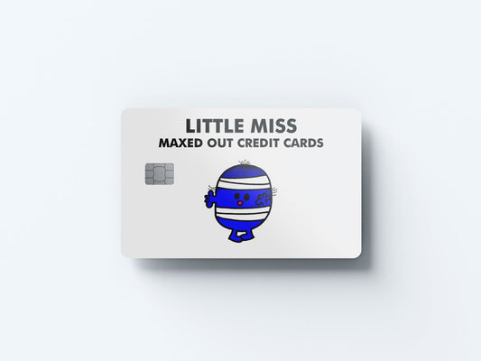 Watercolor little miss maxed out credit cards design | credit card sticker | small chip | credit card skin for nursery and home wall decor.