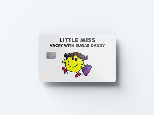 Watercolor little miss vacay with sugar daddy design | credit card sticker | small chip | credit card skin for nursery and home wall decor.