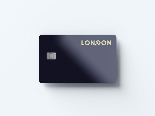 Watercolor london design | credit card sticker | small chip | credit card skin for nursery and home wall decor.
