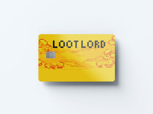 Watercolor loot lord design | credit card sticker | small chip | credit card skin for nursery and home wall decor.