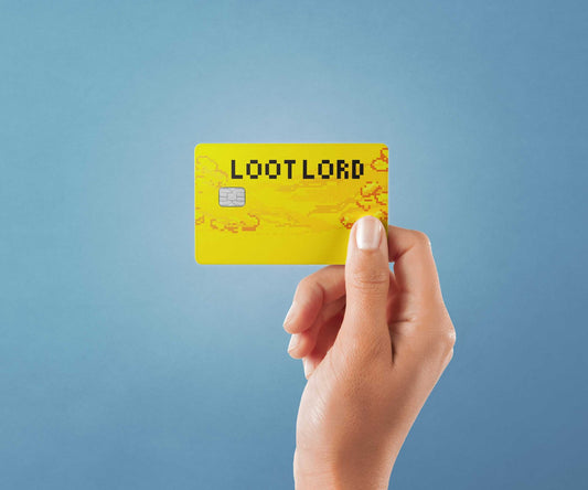 Watercolor loot lord design | credit card sticker | small chip | credit card skin for nursery and home wall decor.