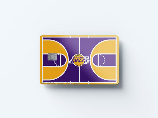 Watercolor los angeles lakers courtside design | credit card sticker | small chip | credit card skin for nursery and home wall decor.