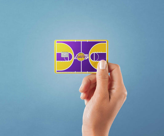 Watercolor los angeles lakers courtside design | credit card sticker | small chip | credit card skin for nursery and home wall decor.