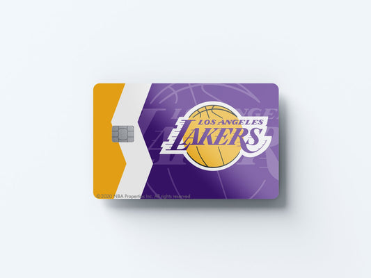 Watercolor los angeles lakers crossover design | credit card sticker | small chip | credit card skin for nursery and home wall decor.