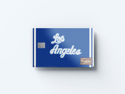Watercolor los angeles lakers home hardwood classics design | credit card sticker | small chip | credit card skin for nursery and home wall decor.