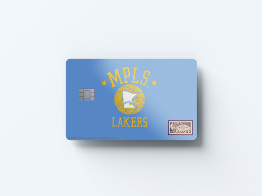 Watercolor los angeles lakers throwback hardwood classics design | credit card sticker | small chip | credit card skin for nursery and home wall decor.