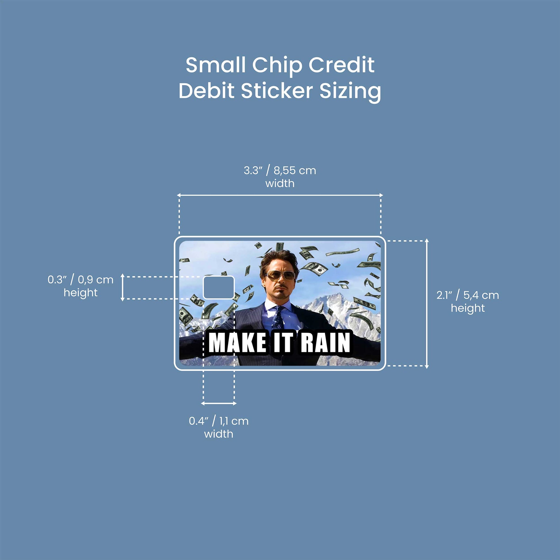 Make It Rain - Premium Vinyl Credit Card Skin Cover by Wonderwallsboutique