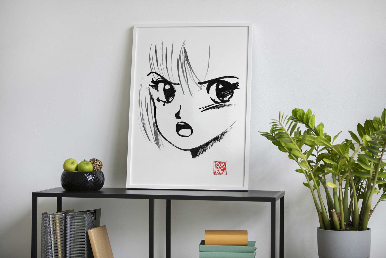 manga face 80s Asian Style Poster | Wall Art for Home & Office | High-Quality Print - High-Quality Visual Display
