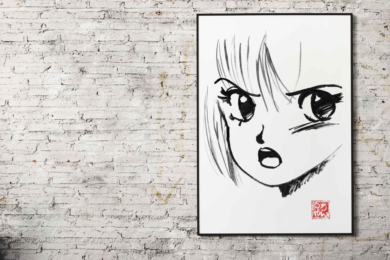 manga face 80s Asian Style Poster | Wall Art for Home & Office | High-Quality Print - High-Quality Visual Display