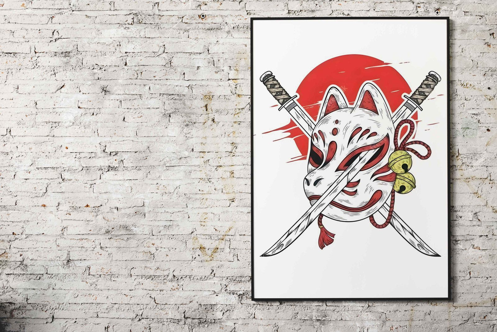 mask kitsune fox animal Asian Style Poster | Wall Art for Home & Office | High-Quality Print - High-Quality Visual Display