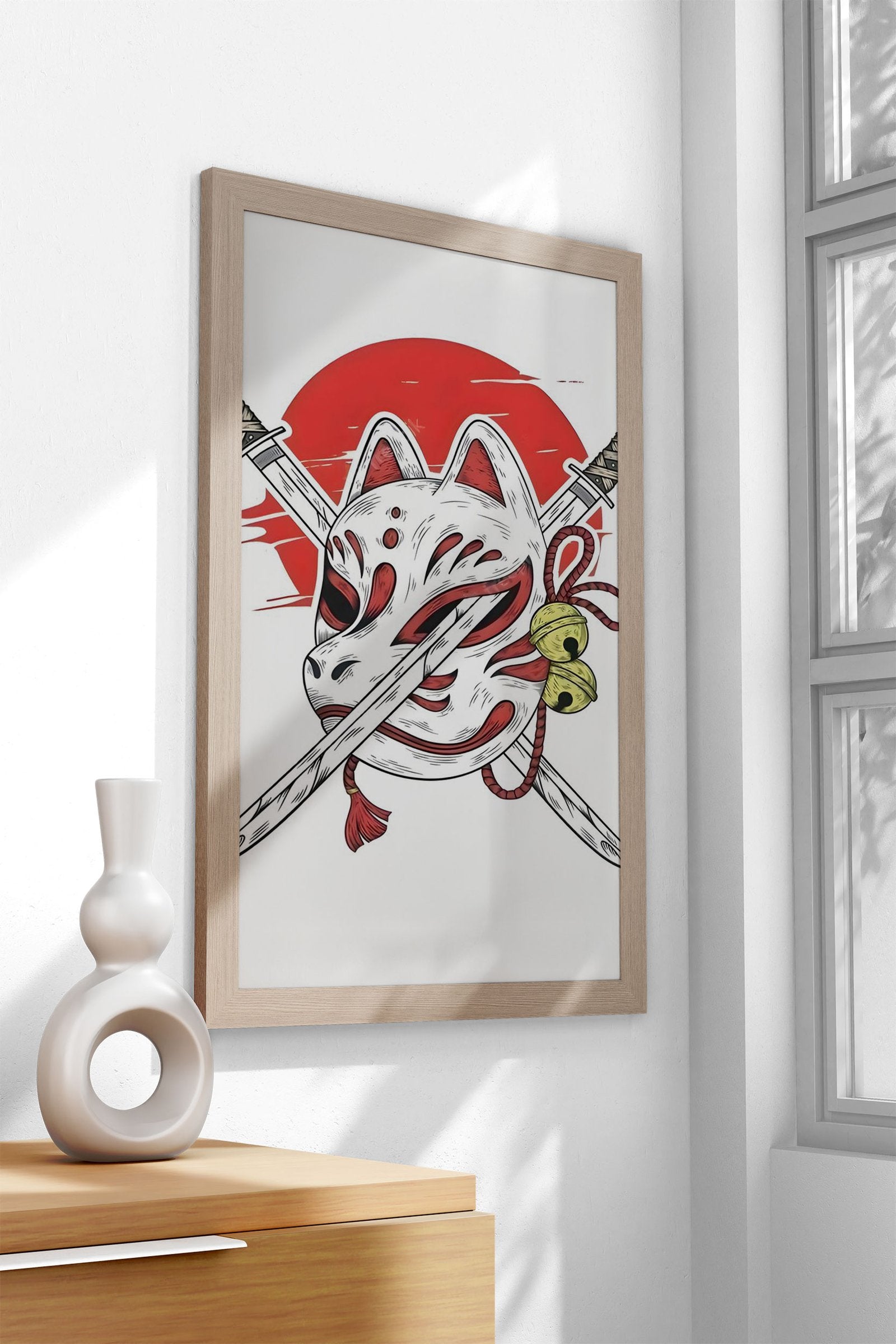 mask kitsune fox animal Asian Style Poster | Wall Art for Home & Office | High-Quality Print - High-Quality Visual Display