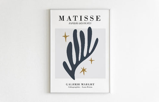 Navy Blue Star Exhibition Print by Matisse